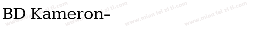 BD Kameron字体转换